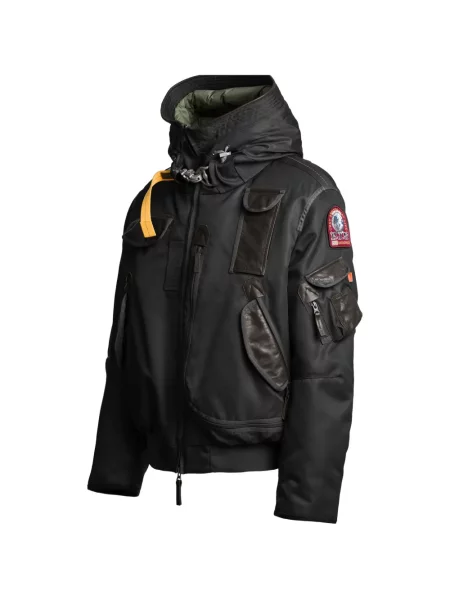 С яка пухено яке Parajumpers от овча кожа черно