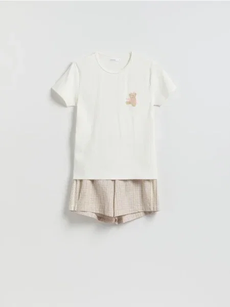 Reserved Pijama din două piese cu adaos de roz-pastel roz