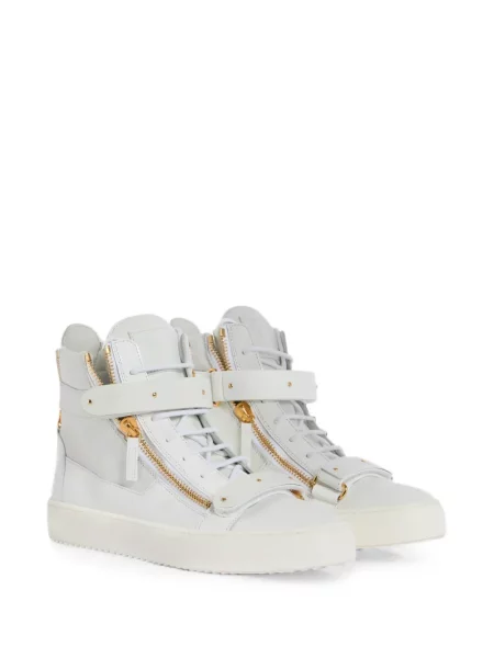 Sneakerși Giuseppe Zanotti Coby din piele de lac alb