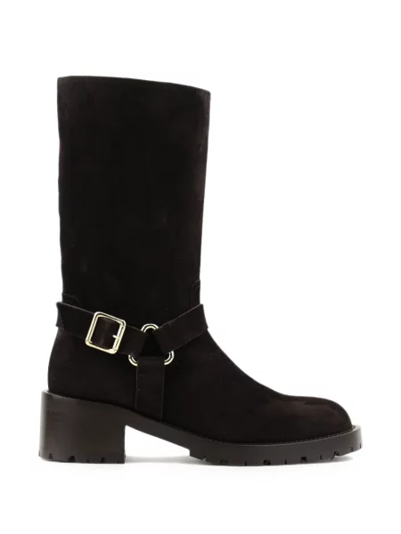Botine Paul Warmer din piele de căprioară cu cataramă maro