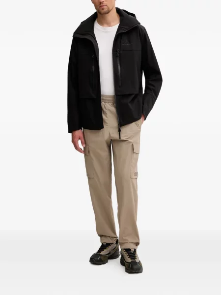 Яке Ea7 Emporio Armani с качулка с принт черно