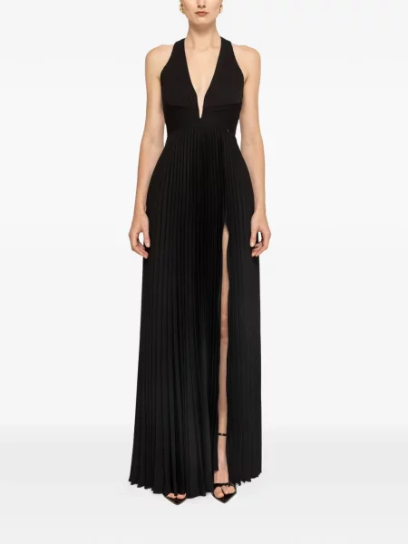 Rochie maxi Nissa din satin negru
