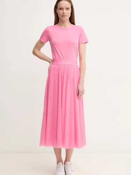 Юбка миди Joop! клеш розовая