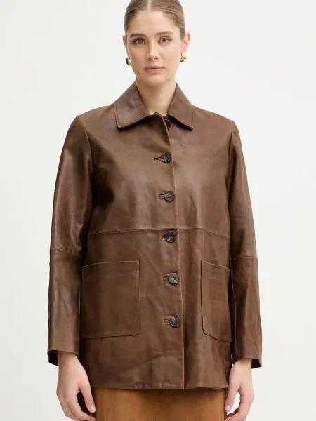IBlues kurtka skórzana GATTI brązowa