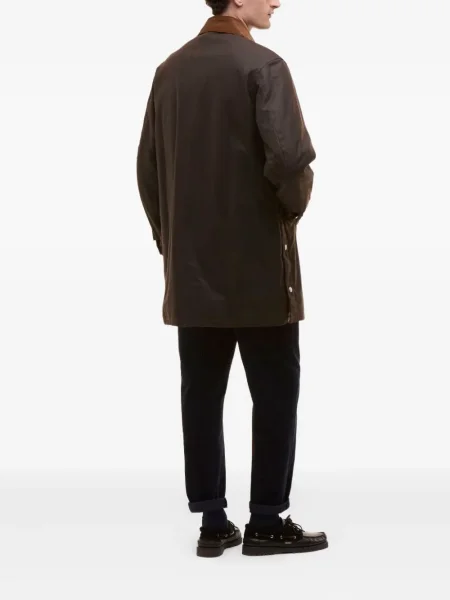 Gulerat geacă Barbour de catifea cord maro