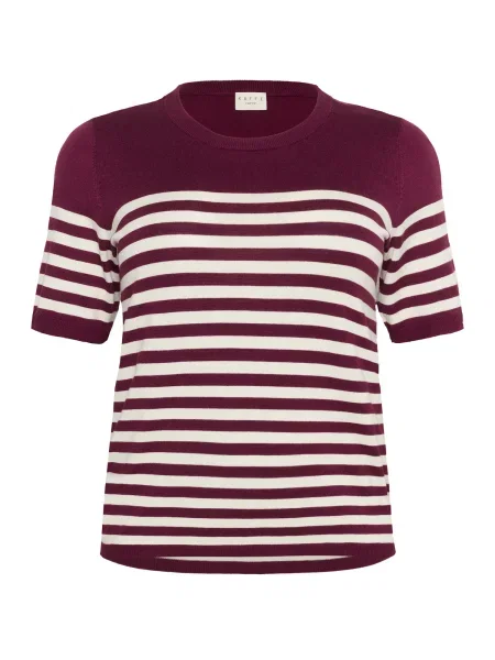 KAFFE CURVE Pulóver KCLizzy bogyó fehér