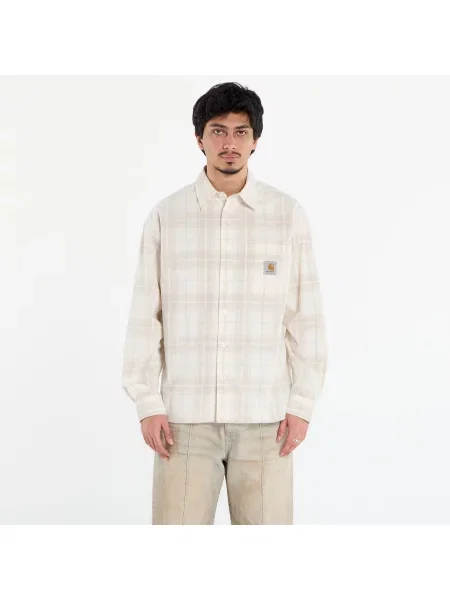 Carhartt Wip Košile Z Manšestru Wilber Loose Fit krémová béžová