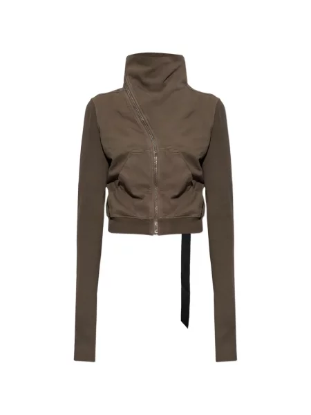 Hanorac cu fermoar Rick Owens Drkshdw asimetric maro