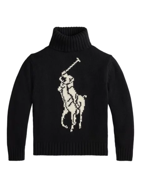 Căciulă Polo Ralph Lauren cu broderie tricotate de costum albastru