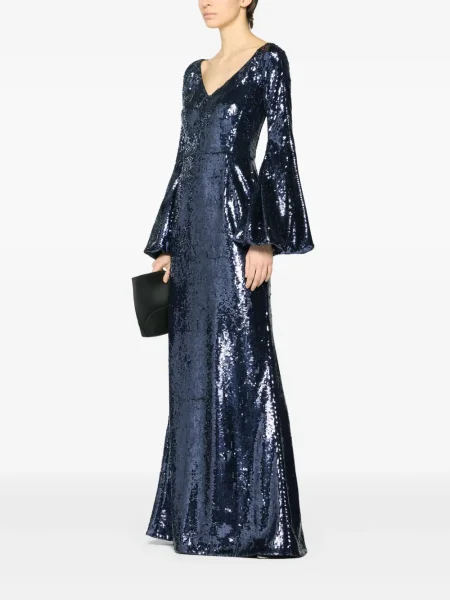 Rochie Genny cu paiete de costum albastru