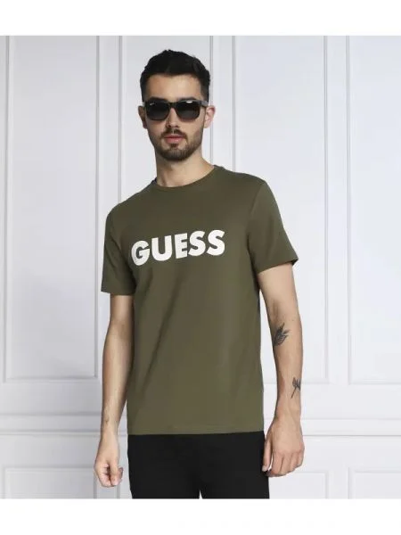GUESS Tricou LABYRINTH verde