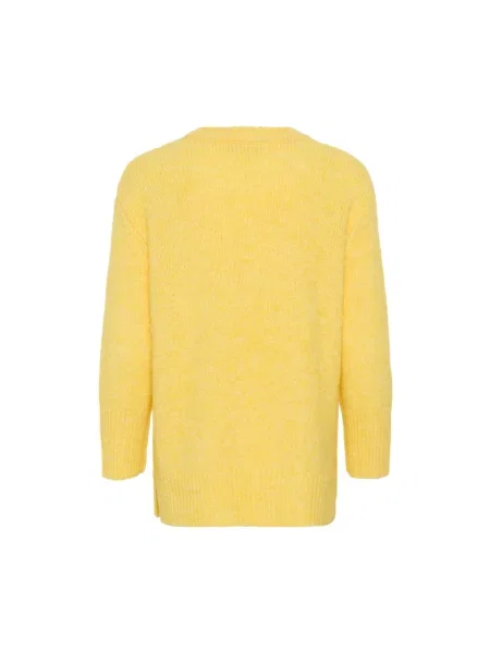 Dzianinowy sweter Kaffe żółty