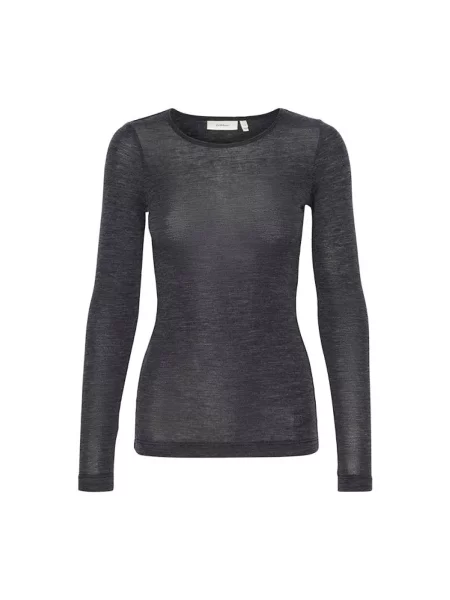 Top Inwear wełniany w kolorze melanż niebieski