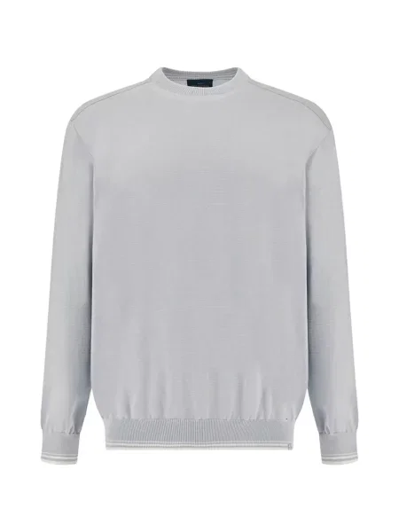 Pulover Paul & Shark cu decolteu rotund gri
