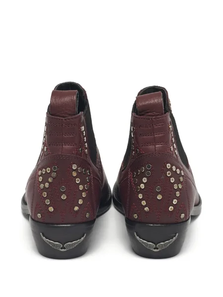 Botine Zadig&voltaire din piele cu tepi roșu