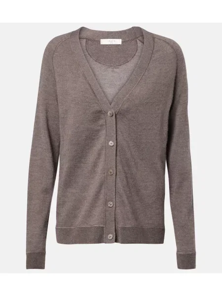 Cardigan The Row din cașmir maro
