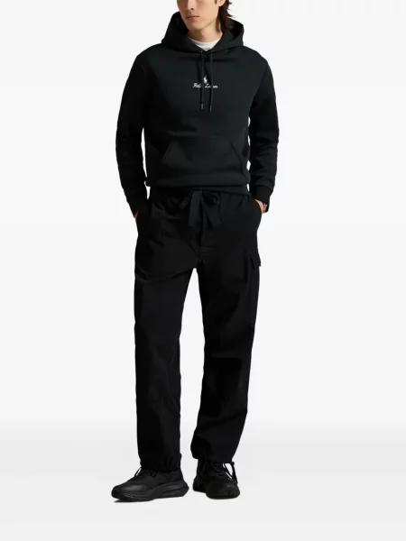 Chiloți Polo Ralph Lauren din țesătură twill cu autograf cu glugă albastru