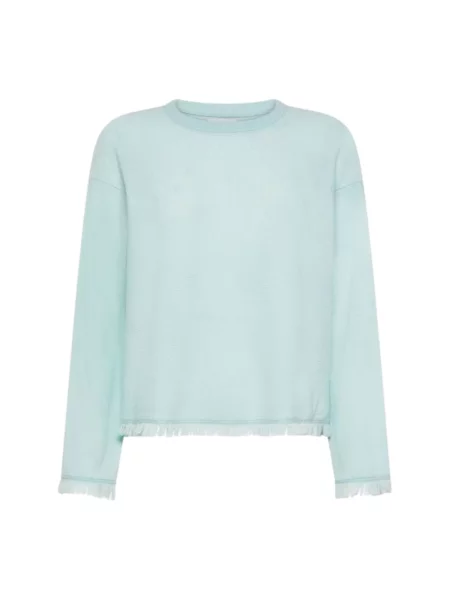 Sweter Sun68 z kaszmiru niebieski
