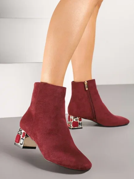 Botine Vortisha bordo