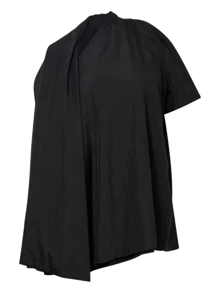 Top Pushbutton drapat scurt negru