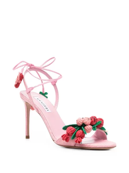Σανδάλια Aquazzura γραβάτες ροζ
