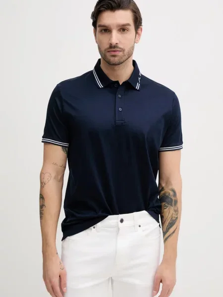 Polo majica Paul&Shark za muškarce tamno bez uzorka plava