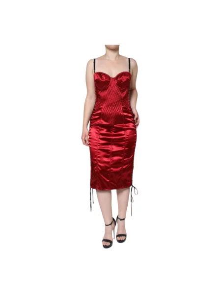 Sukienka midi Dolce And Gabbana czerwona