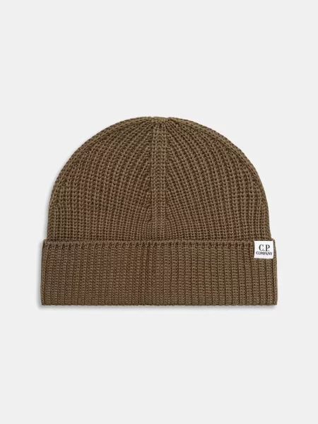 C.P. Company beanie merinógyapjúból zöld
