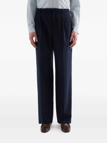 Pantaloni Jil Sander de lână albastru