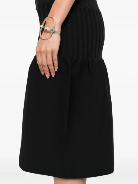 Rochie midi Cfcl cu decolteu în V până la genunchi de costum negru