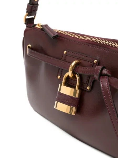Geantă shopper Chloé din piele roșu