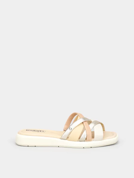 PIKOLINOS Шльопанці Шкіра бежевий