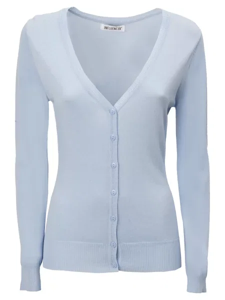 Influencer Kardiganas pastelinė mėlyna