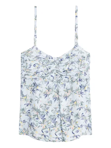 Top Zadig&voltaire cu model floral cu imagine albastru