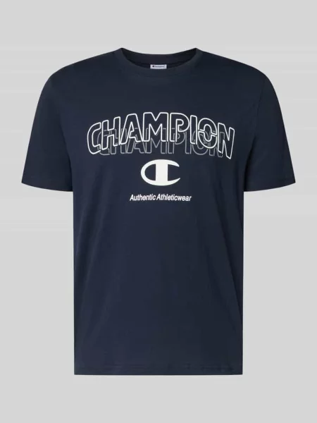 T-shirt z nadrukiem z logo i okrągłym dekoltem Champion