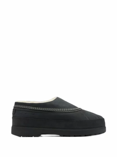Papuci tip mules Sorel din piele de căprioară fără toc negru