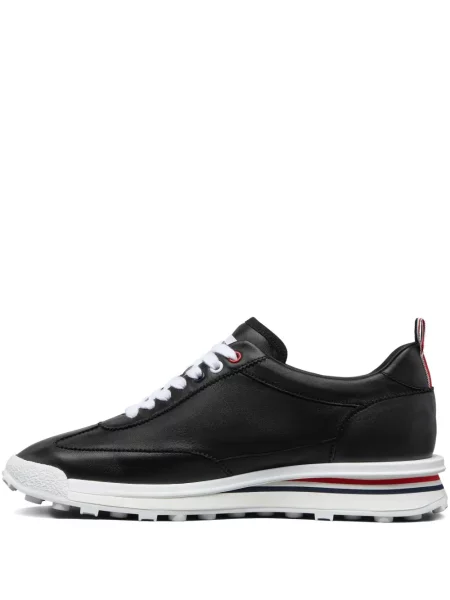 Sneakerși Thom Browne cu șireturi din piele negru