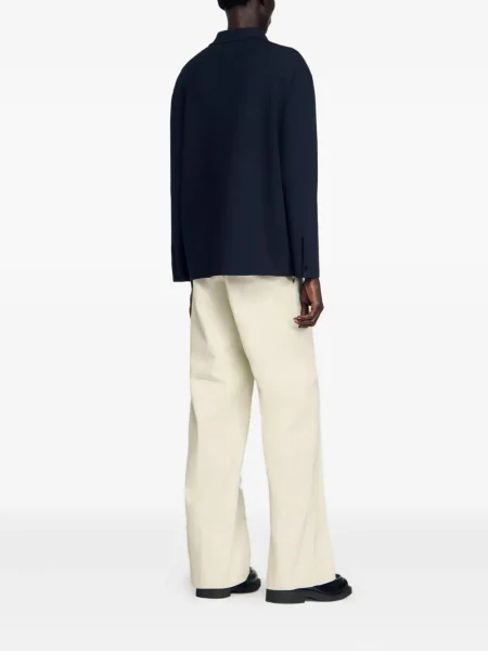 Cardigan Sandro lung albastru