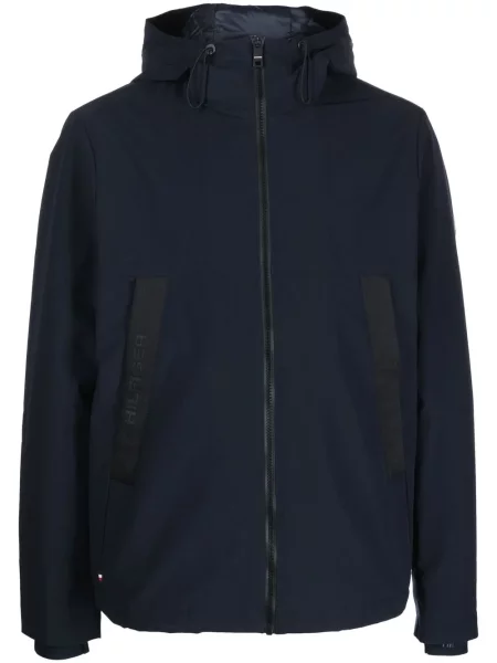 Geacă Tommy Hilfiger cu glugă albastru
