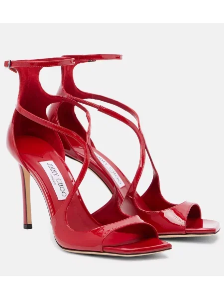 Sandale Jimmy Choo din piele de lac roșu