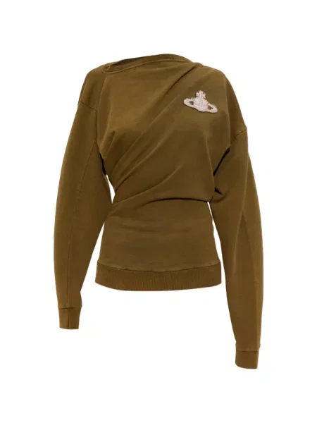 Bluza Vivienne Westwood z naszywkami zielona