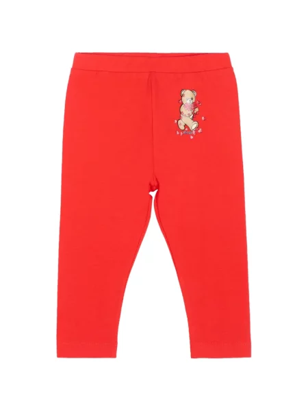 Legginsy dziecięce Moschino czerwone