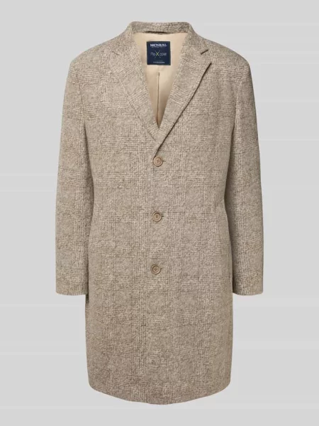 Płaszcz o kroju regular fit z dodatkiem wełny Mcneal beżowy