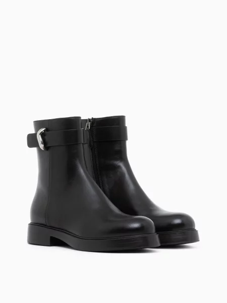Кожаные ботинки Emporio Armani черные