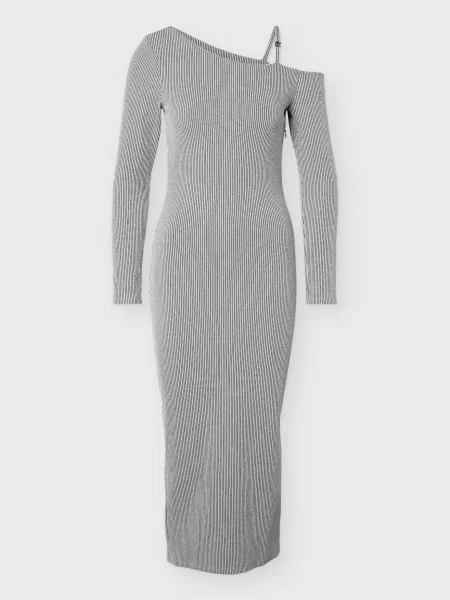 HUGO Rochie Nalatina gri negru