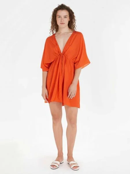 Rochie Tommy Hilfiger portocaliu