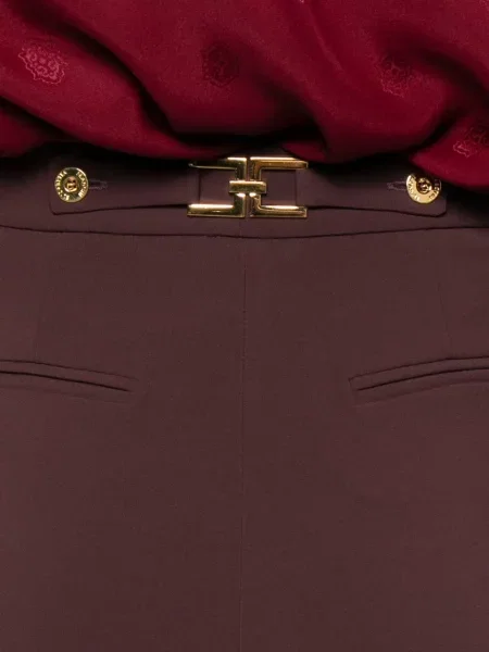 Pantaloni Elisabetta Franchi plisate roșu