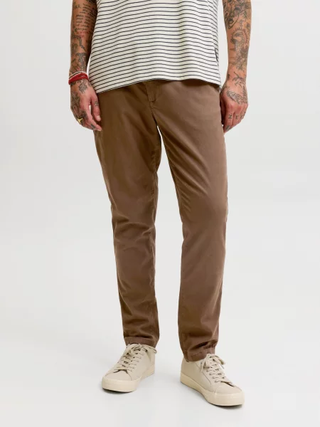 JACK & JONES Chino nohavice JPSTMARCO ADAM' hnedá