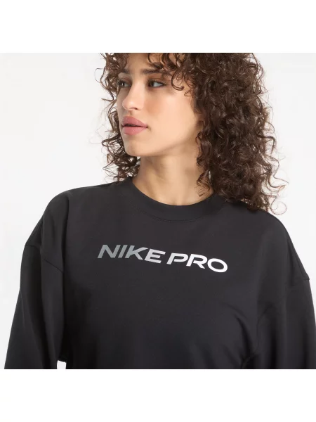 Sweatshirt Nike Pro Dri-FIT Crew-Neck French Terry Top Black/ White S biela