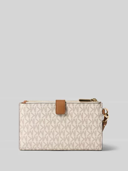 Portfel Michael Michael Kors biznesowy z logo biały